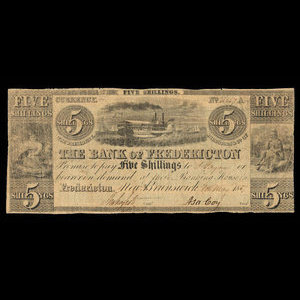 Canada, Bank of Fredericton, 5 shillings : May 8, 1837