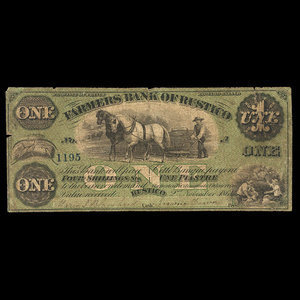 Canada, Farmers Bank of Rustico, 4 shillings : November 2, 1864