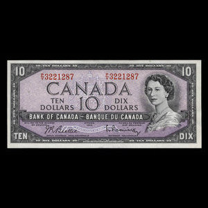 Canada, Bank of Canada, 10 dollars : 1954