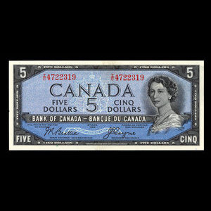 Canada, Bank of Canada, 5 dollars : 1954