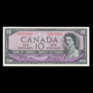 Canada, Bank of Canada, 10 dollars : 1954