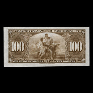 Canada, Bank of Canada, 100 dollars : January 2, 1937