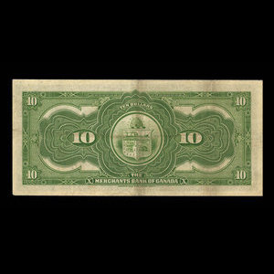 Canada, Merchants Bank of Canada (The), 10 dollars : January 3, 1917