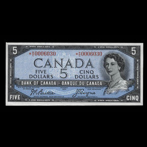 Canada, Bank of Canada, 5 dollars : 1954