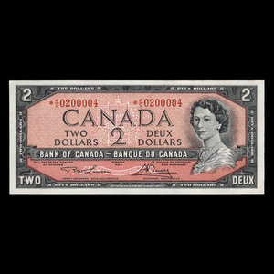 Canada, Bank of Canada, 2 dollars : 1954