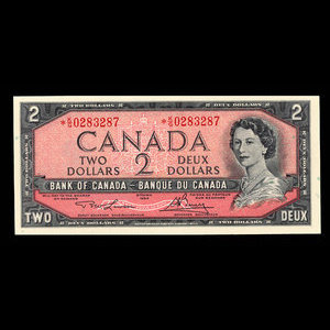 Canada, Bank of Canada, 2 dollars : 1954