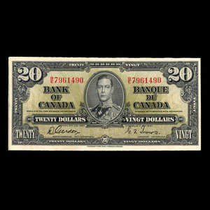 Canada, Bank of Canada, 20 dollars : January 2, 1937