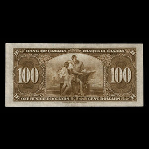 Canada, Bank of Canada, 100 dollars : January 2, 1937