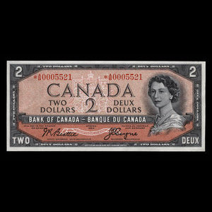 Canada, Bank of Canada, 2 dollars : 1954