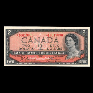 Canada, Bank of Canada, 2 dollars : 1954