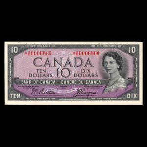 Canada, Bank of Canada, 10 dollars : 1954