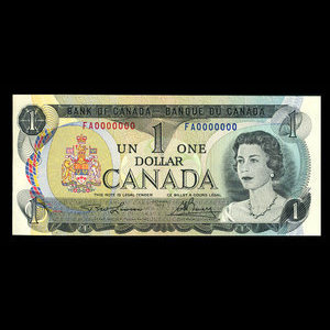 Canada, Bank of Canada, 1 dollar : 1973