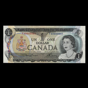 Canada, Bank of Canada, 1 dollar : 1973