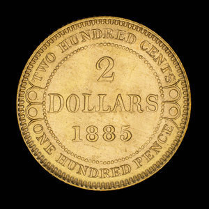 Canada, Victoria, 2 dollars : 1885