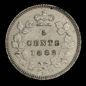 Canada, Victoria, 5 cents : 1882