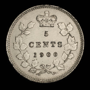 Canada, Victoria, 5 cents : 1900