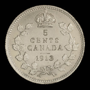 Canada, George V, 5 cents : 1913