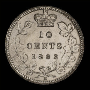 Canada, Victoria, 10 cents : 1882