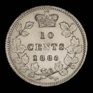 Canada, Victoria, 10 cents : 1886