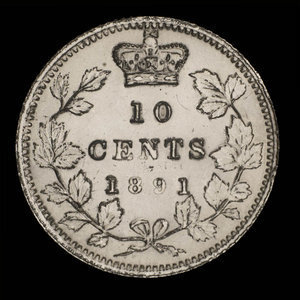 Canada, Victoria, 10 cents : 1891