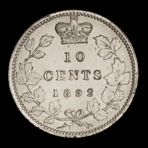 Canada, Victoria, 10 cents : 1892