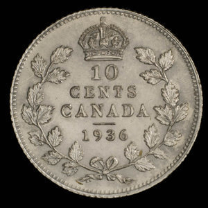 Canada, George V, 10 cents : 1936