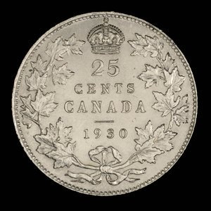 Canada, George V, 25 cents : 1930