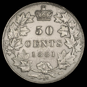 Canada, Victoria, 50 cents : 1881