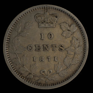 Canada, Victoria, 10 cents : 1871