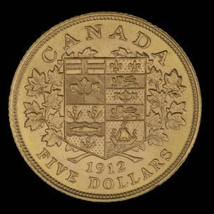 Canada, George V, 5 dollars : 1912