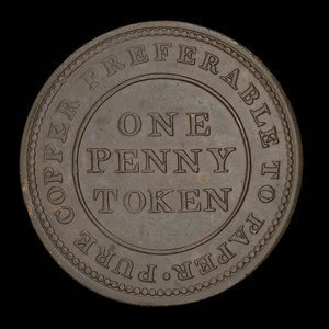 Canada, unknown, 1 penny : 1814