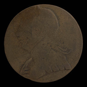 Canada, unknown, 1/2 penny : 1838