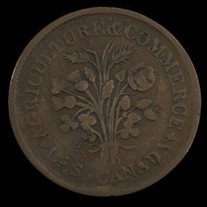 Canada, unknown, 1 sou : 1838