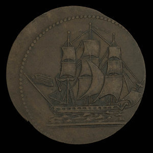 Canada, unknown, 1/2 penny : 1835