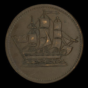 Canada, unknown, 1/2 penny : 1835