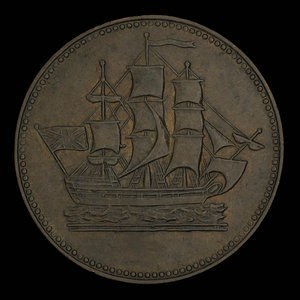 Canada, unknown, 1/2 penny : 1835