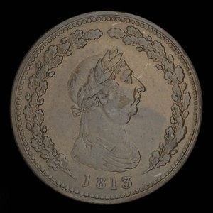 Canada, unknown, 1 penny : 1813