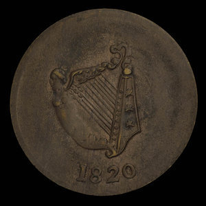 Canada, unknown, 1/2 penny : 1820