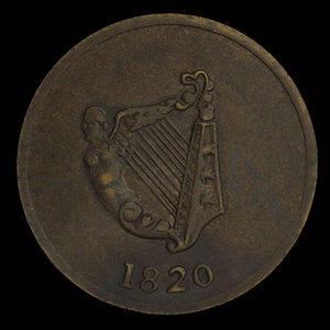 Canada, unknown, 1/2 penny : 1820