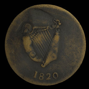 Canada, unknown, 1/2 penny : 1820