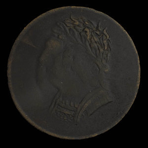 Canada, unknown, 1/2 penny : 1820