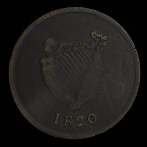 Canada, unknown, 1/2 penny : 1820