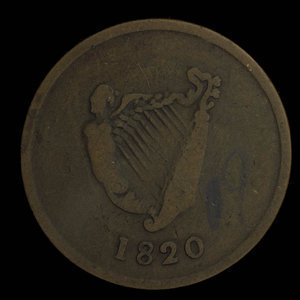 Canada, unknown, 1/2 penny : 1820