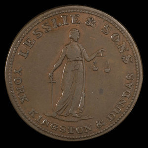 Canada, Lesslie & Sons, 1/2 penny : 1824