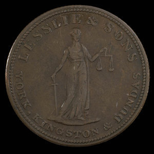 Canada, Lesslie & Sons, 1/2 penny : 1828