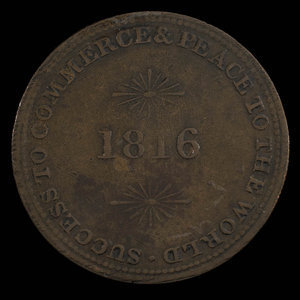 Canada, unknown, 1/2 penny : 1816