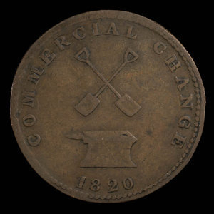 Canada, unknown, 1/2 penny : 1820