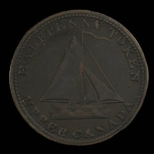 Canada, unknown, 1/2 penny : 1820