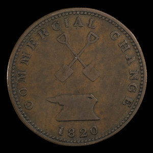 Canada, unknown, 1/2 penny : 1820