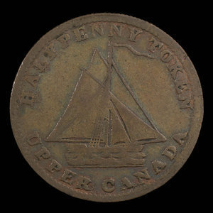 Canada, unknown, 1/2 penny : 1823